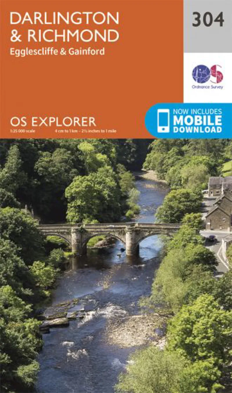 OS Explorer Map 304 - Darlington and Richmond